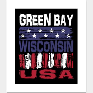 Green Bay Wisconsin USA T-Shirt Posters and Art